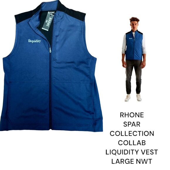 Rhone SPAR COLLECTION‎ LIQUIDITY collab Men’s Vest LARGE NWT - Picture 1 of 4